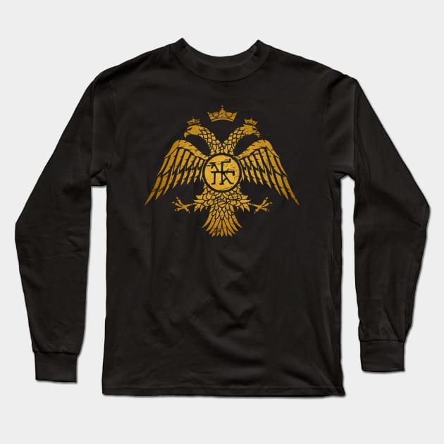 Byzantine Empire Constantinople Double Headed Eagle Long Sleeve T-Shirt by Beltschazar